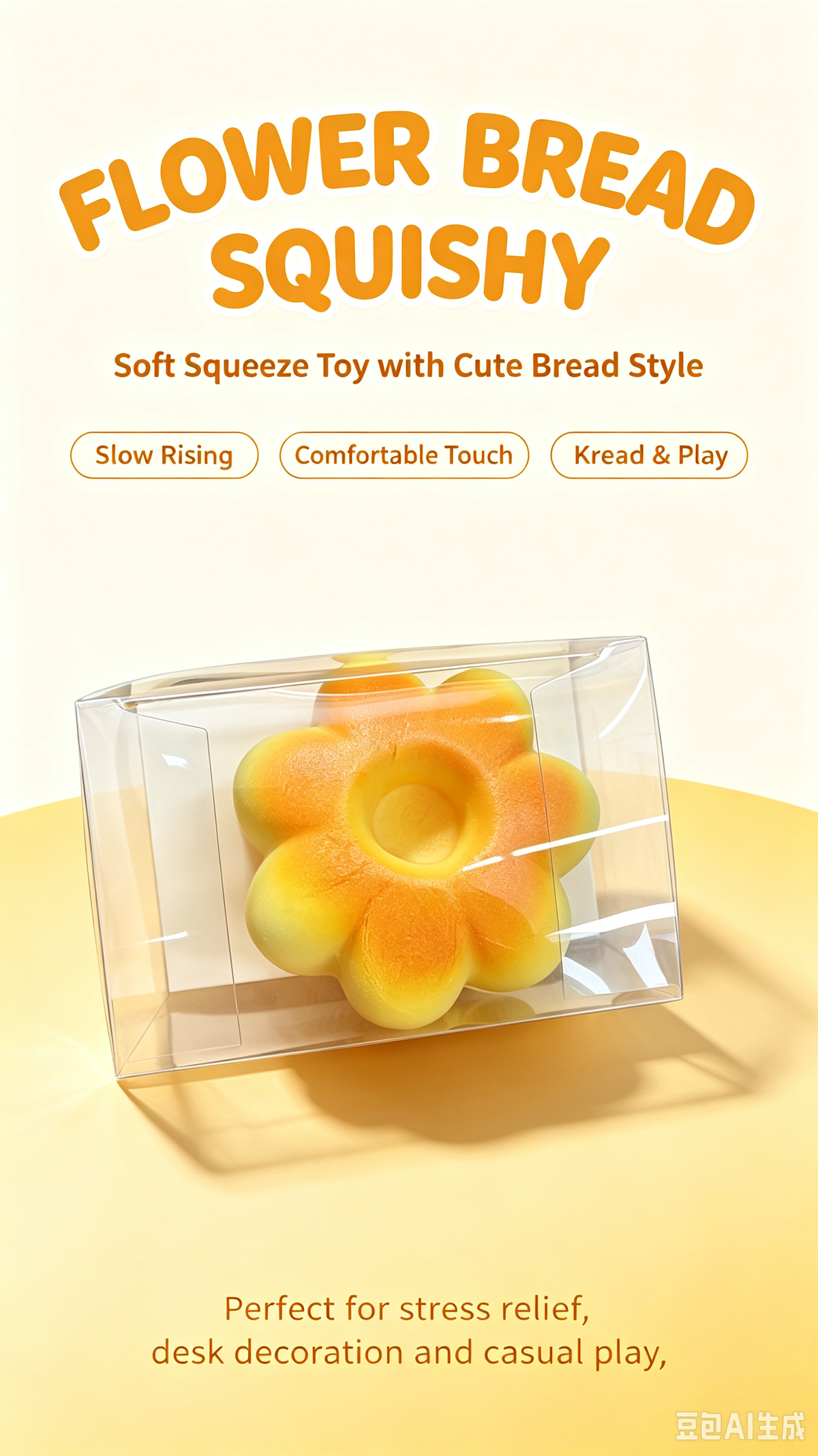 Flower Bread Squishy Toy