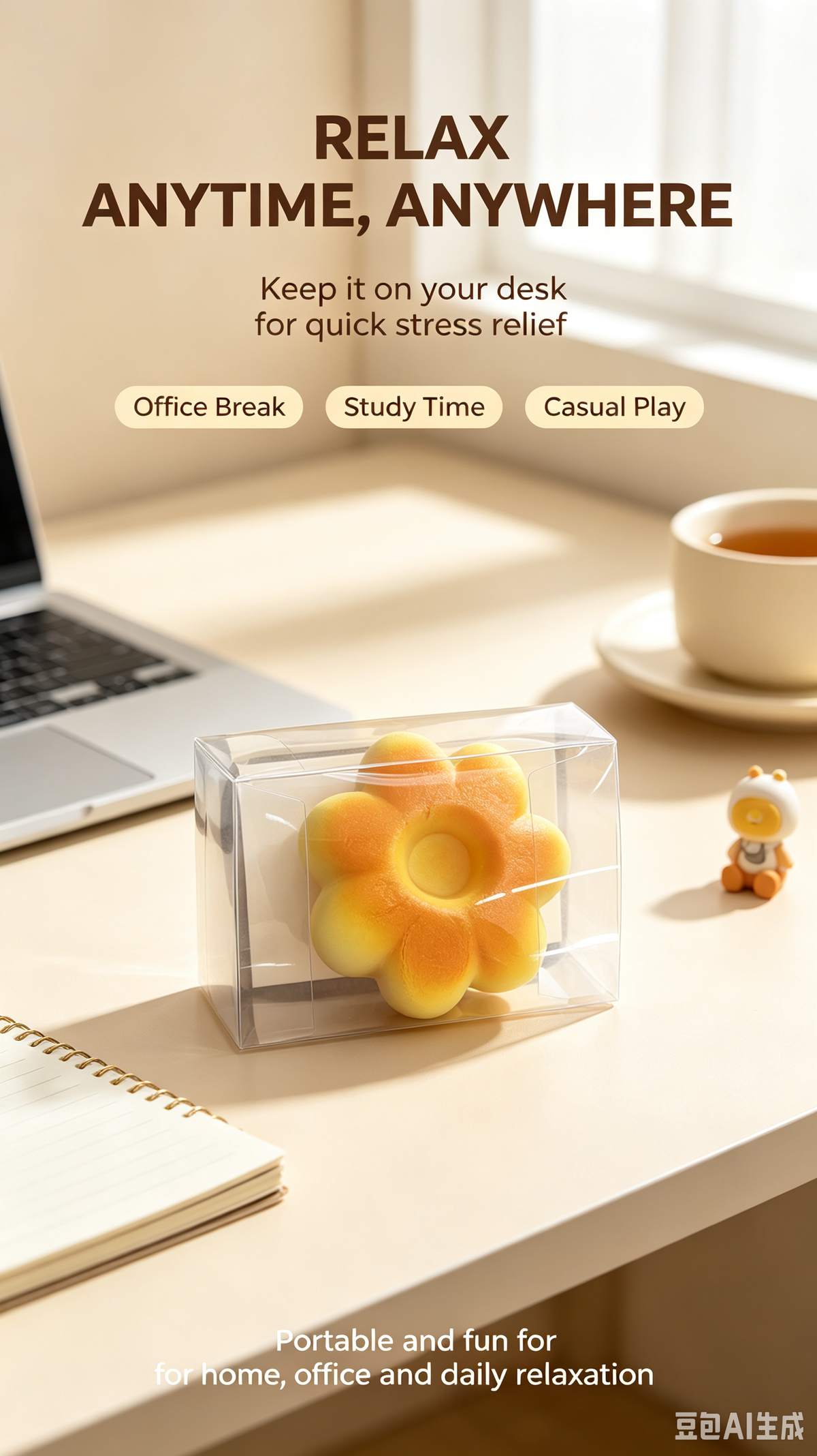 Flower Bread Squishy Toy