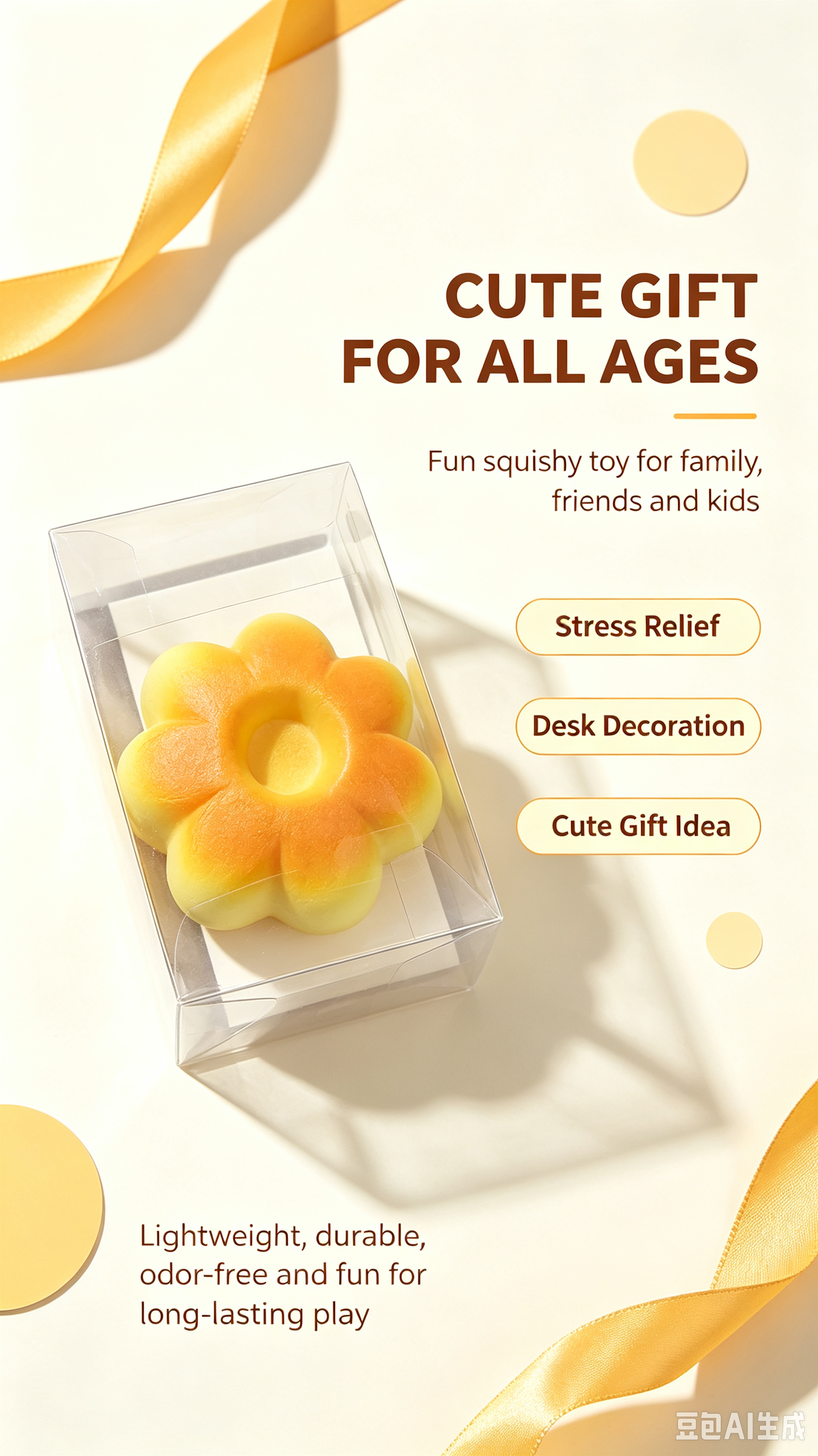 Flower Bread Squishy Toy