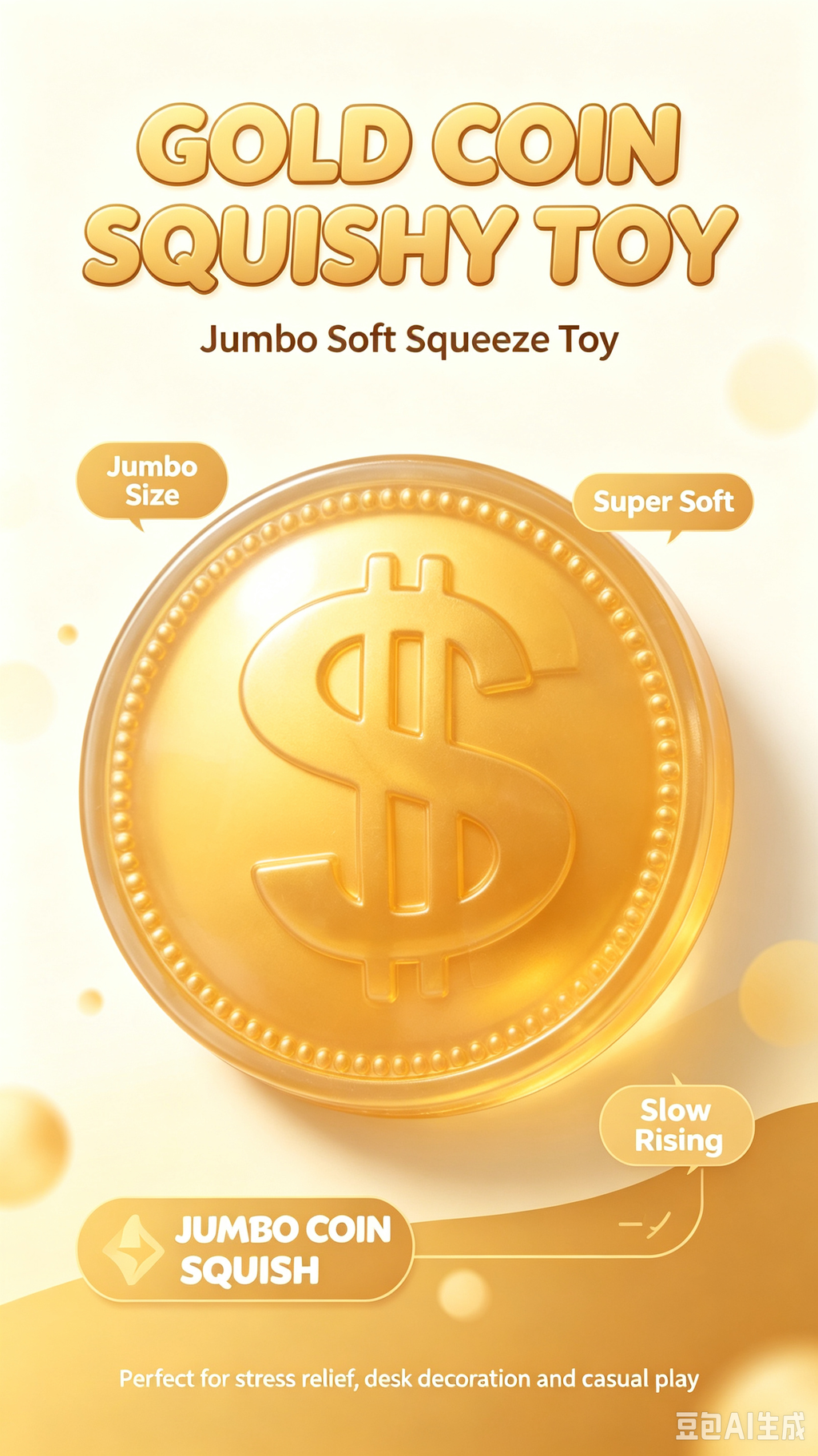 Gold Coin Squishy Toy